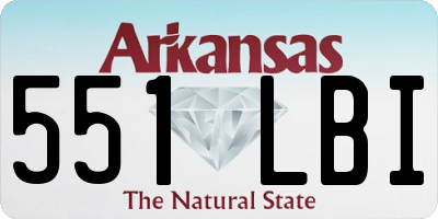 AR license plate 551LBI