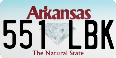 AR license plate 551LBK