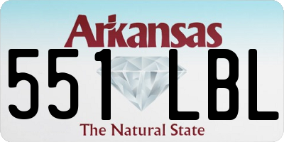 AR license plate 551LBL