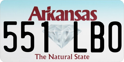 AR license plate 551LBO