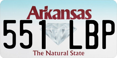 AR license plate 551LBP