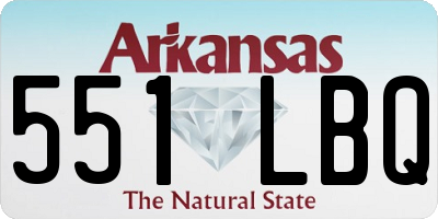 AR license plate 551LBQ