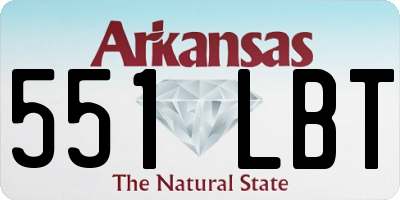AR license plate 551LBT