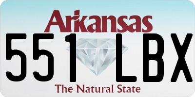 AR license plate 551LBX