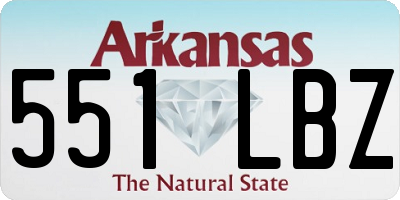 AR license plate 551LBZ