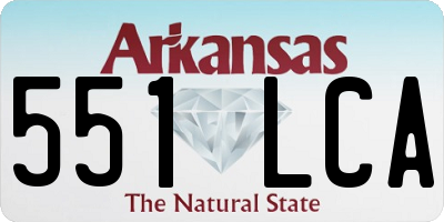 AR license plate 551LCA