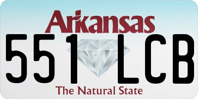 AR license plate 551LCB