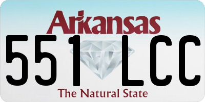 AR license plate 551LCC