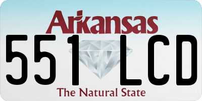 AR license plate 551LCD