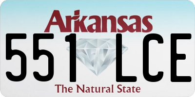 AR license plate 551LCE