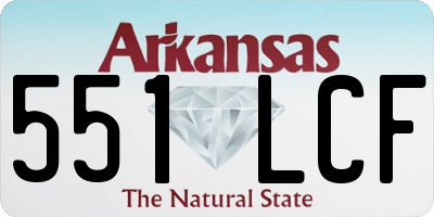 AR license plate 551LCF