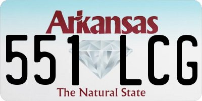 AR license plate 551LCG