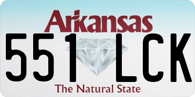 AR license plate 551LCK