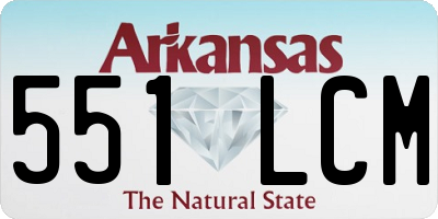 AR license plate 551LCM