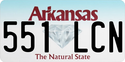 AR license plate 551LCN