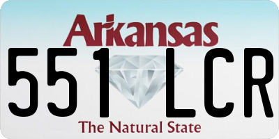 AR license plate 551LCR