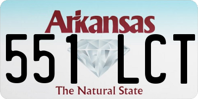AR license plate 551LCT
