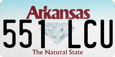 AR license plate 551LCU
