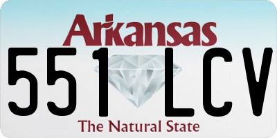 AR license plate 551LCV