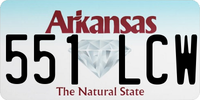 AR license plate 551LCW