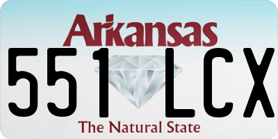 AR license plate 551LCX
