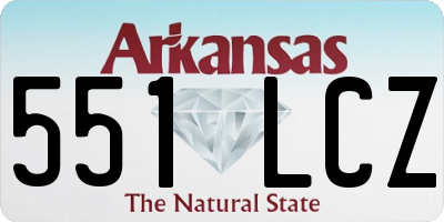 AR license plate 551LCZ