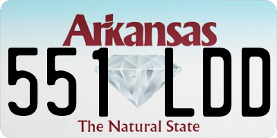 AR license plate 551LDD