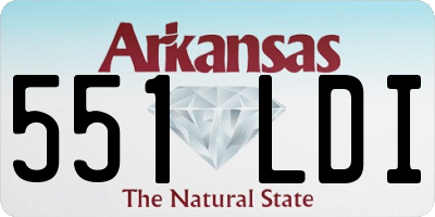 AR license plate 551LDI