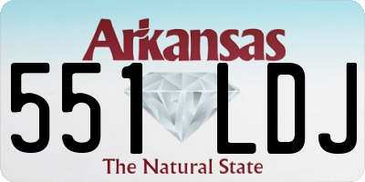 AR license plate 551LDJ