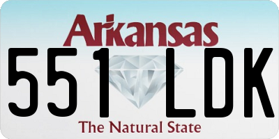 AR license plate 551LDK