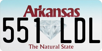 AR license plate 551LDL