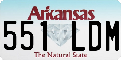 AR license plate 551LDM