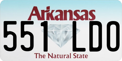 AR license plate 551LDO