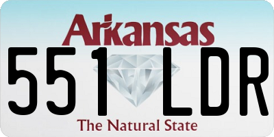 AR license plate 551LDR