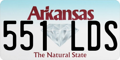 AR license plate 551LDS