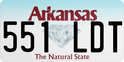 AR license plate 551LDT