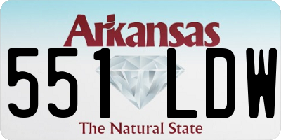AR license plate 551LDW