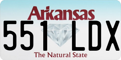 AR license plate 551LDX