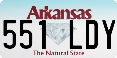 AR license plate 551LDY