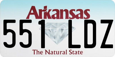 AR license plate 551LDZ