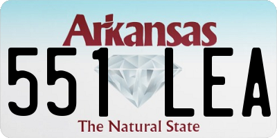 AR license plate 551LEA