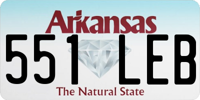 AR license plate 551LEB