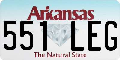 AR license plate 551LEG