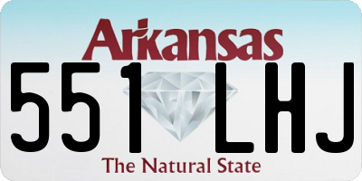 AR license plate 551LHJ