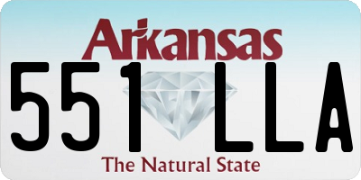 AR license plate 551LLA