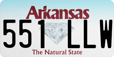 AR license plate 551LLW