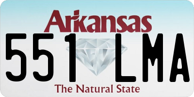AR license plate 551LMA