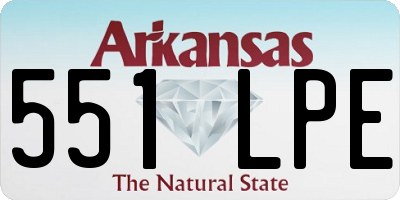 AR license plate 551LPE