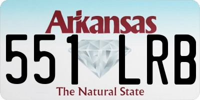 AR license plate 551LRB
