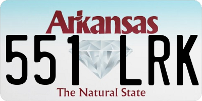 AR license plate 551LRK